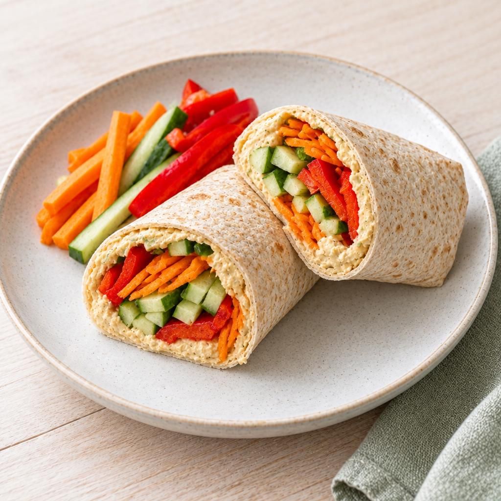 Bunter Hummus-Wrap