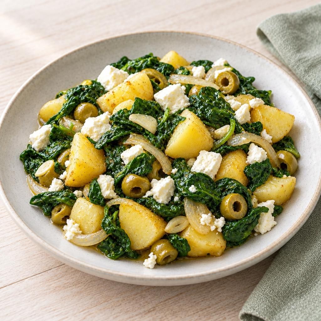Kartoffel-Spinat-Pfanne