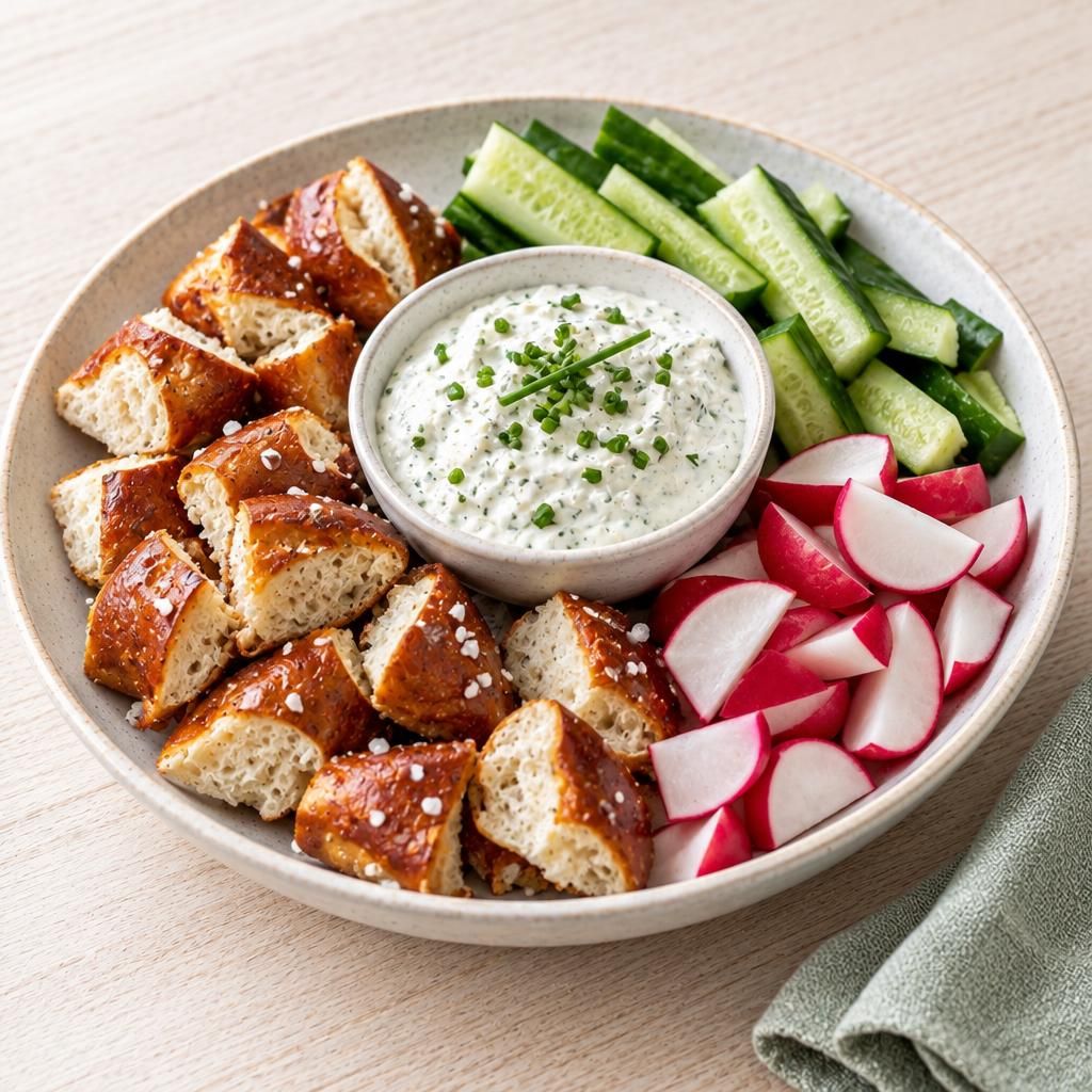 Laugen-Dip-Box mit Kräuterquark