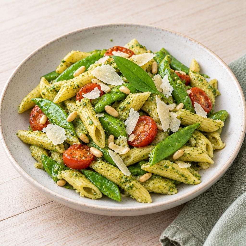 Penne mit Bärlauchpesto