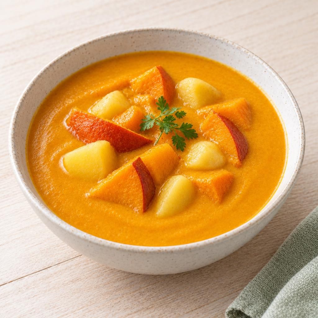 Kürbis-Kokos-Suppe