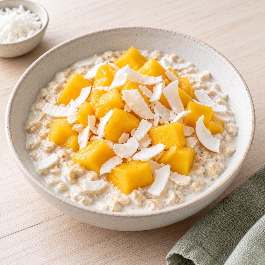 Mango-Kokos-Overnight-Oats (vegan)