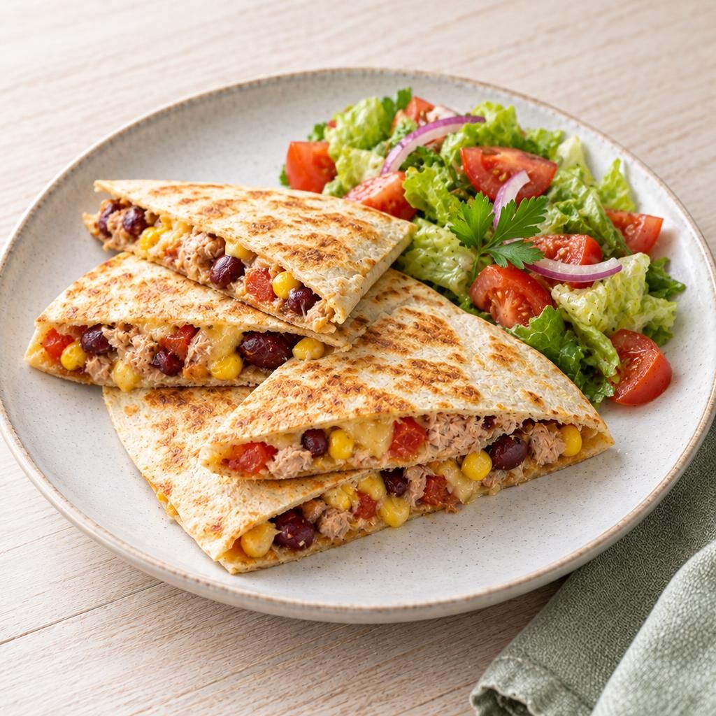 Quesadillas mit Thunfisch und Kidneybohnen