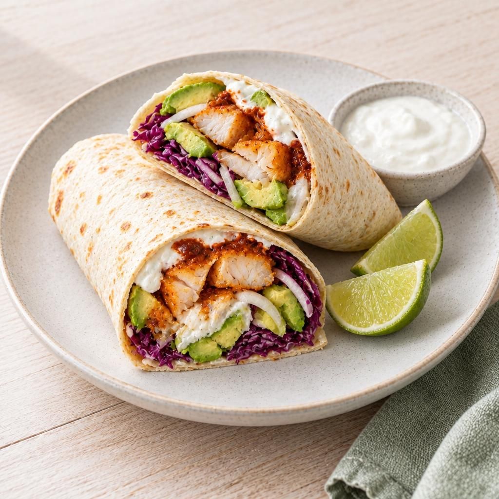 Scharfe Fisch-Wraps