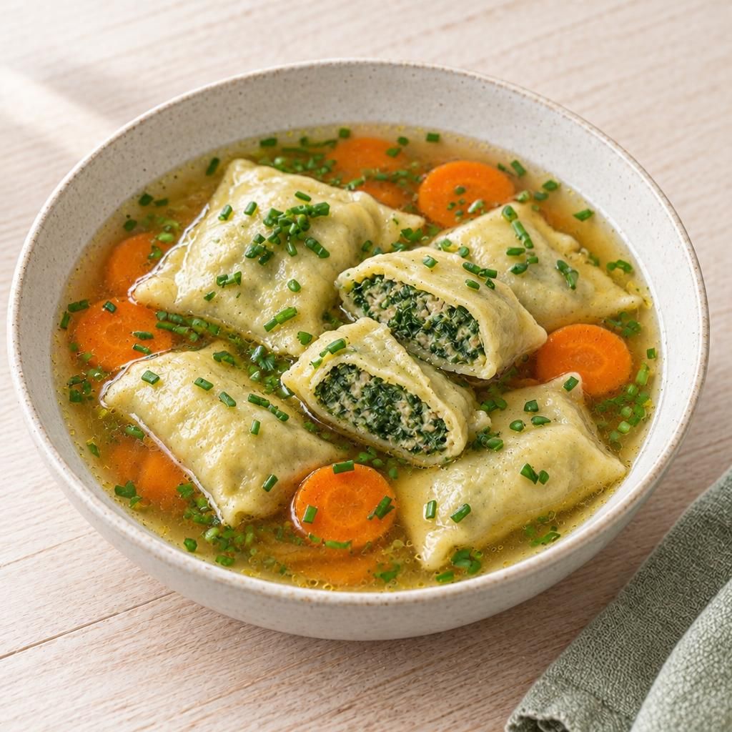 Maultaschen in Brühe