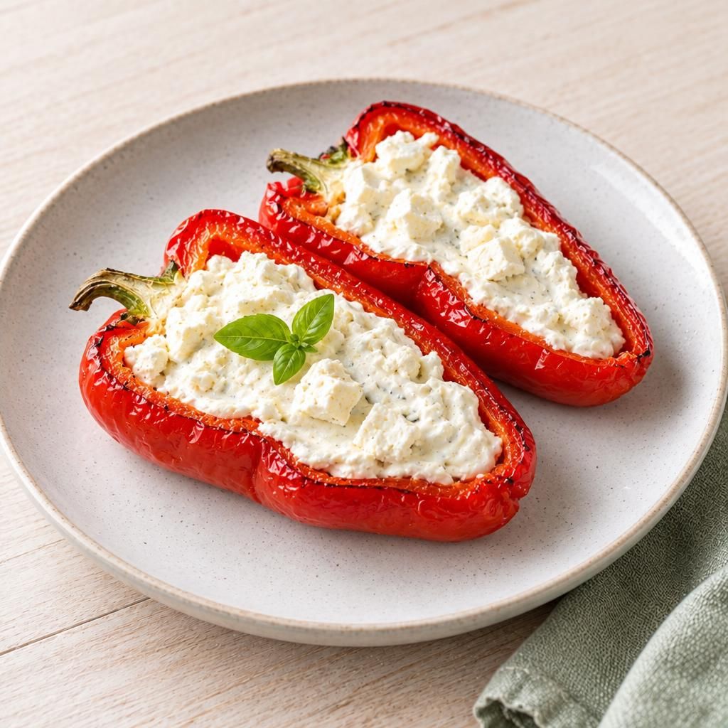 Paprika mit Schafskäse-Creme