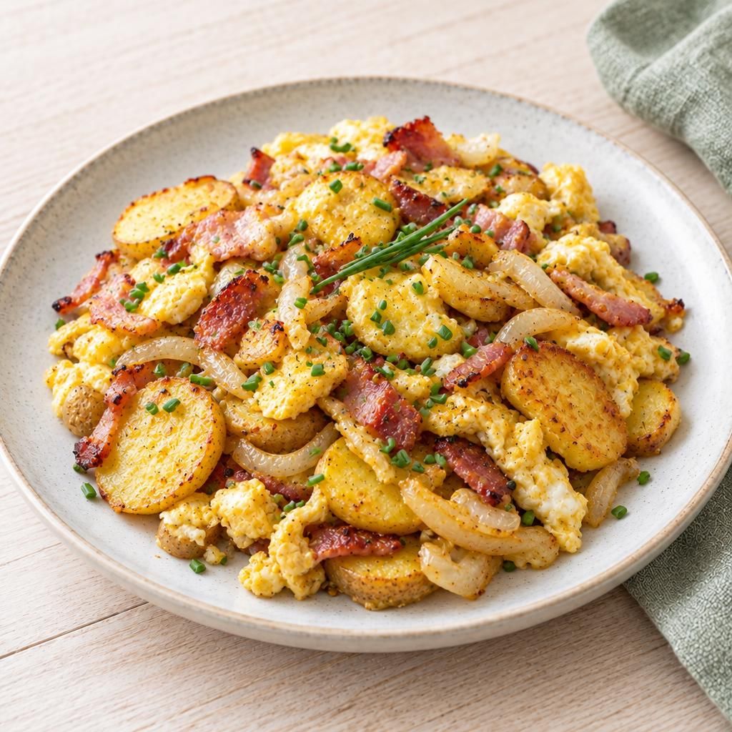 Bauernfrühstück mit Speck