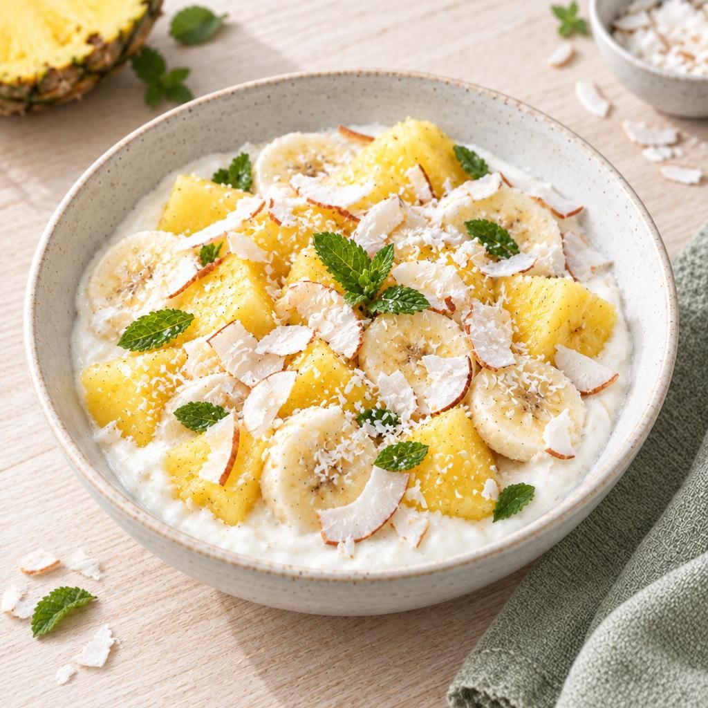 Tropen-Joghurt mit Ananas und Banane