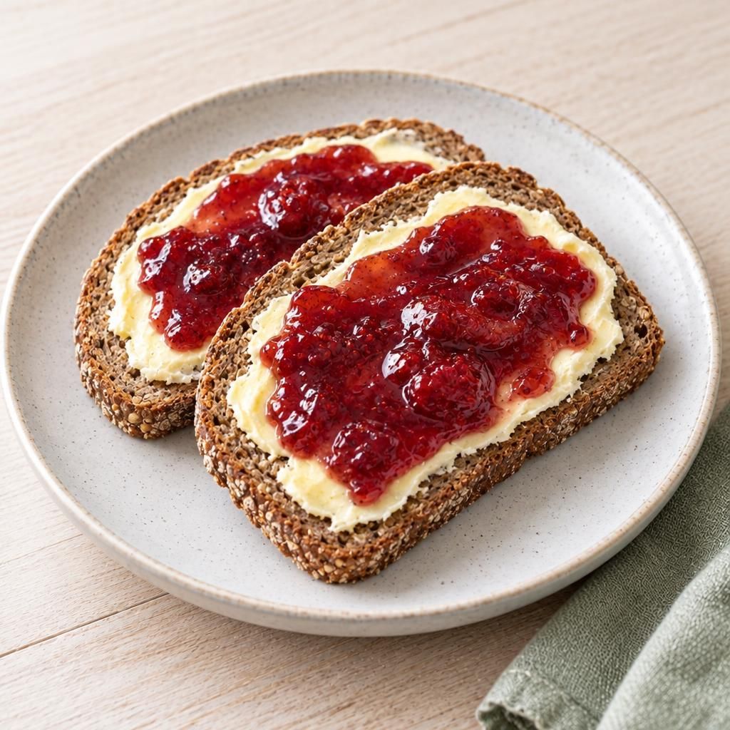 Butterbrot mit Marmelade