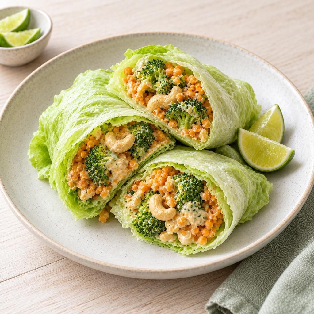 Grüne Low-Carb-Wraps