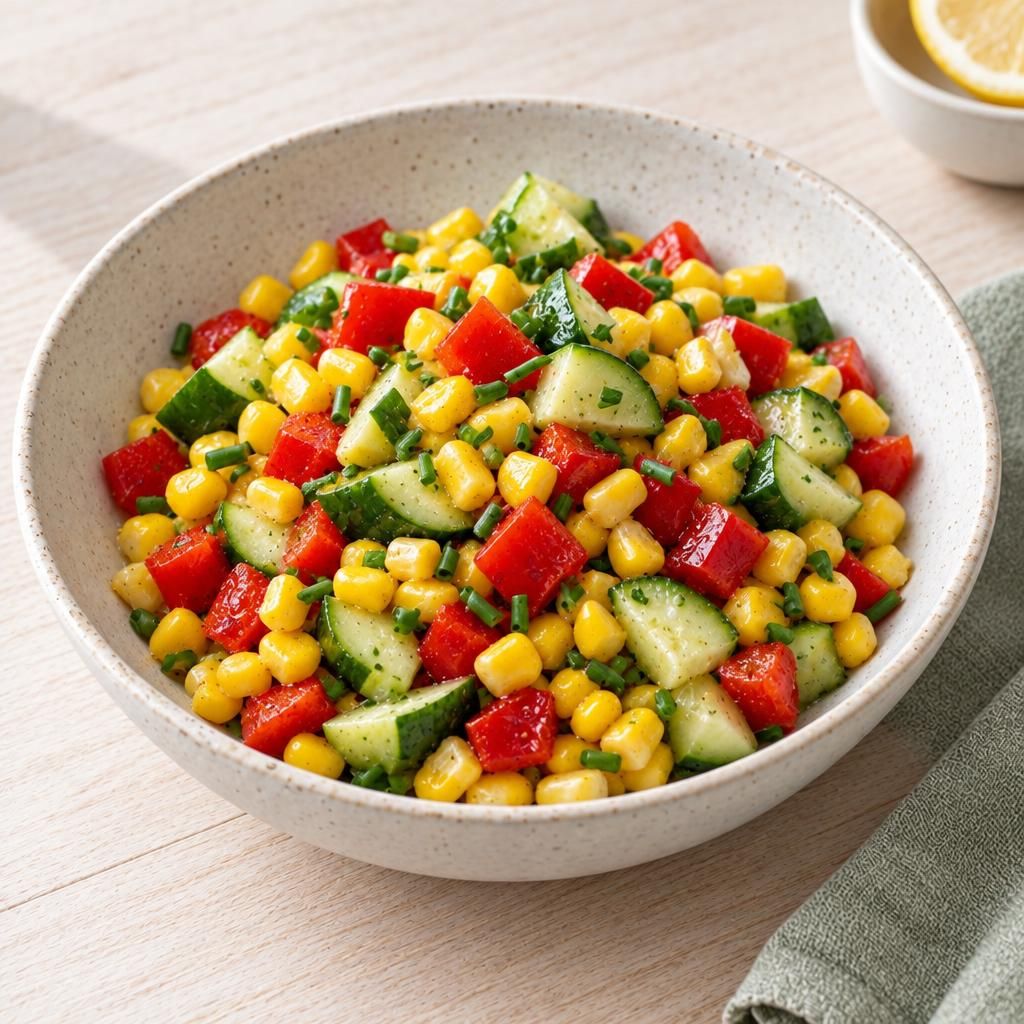 Bunter Maissalat im Becher