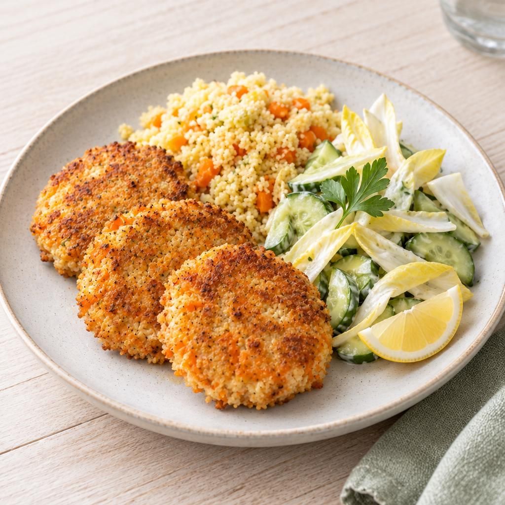 Karotten-Couscous-Frikadellen
