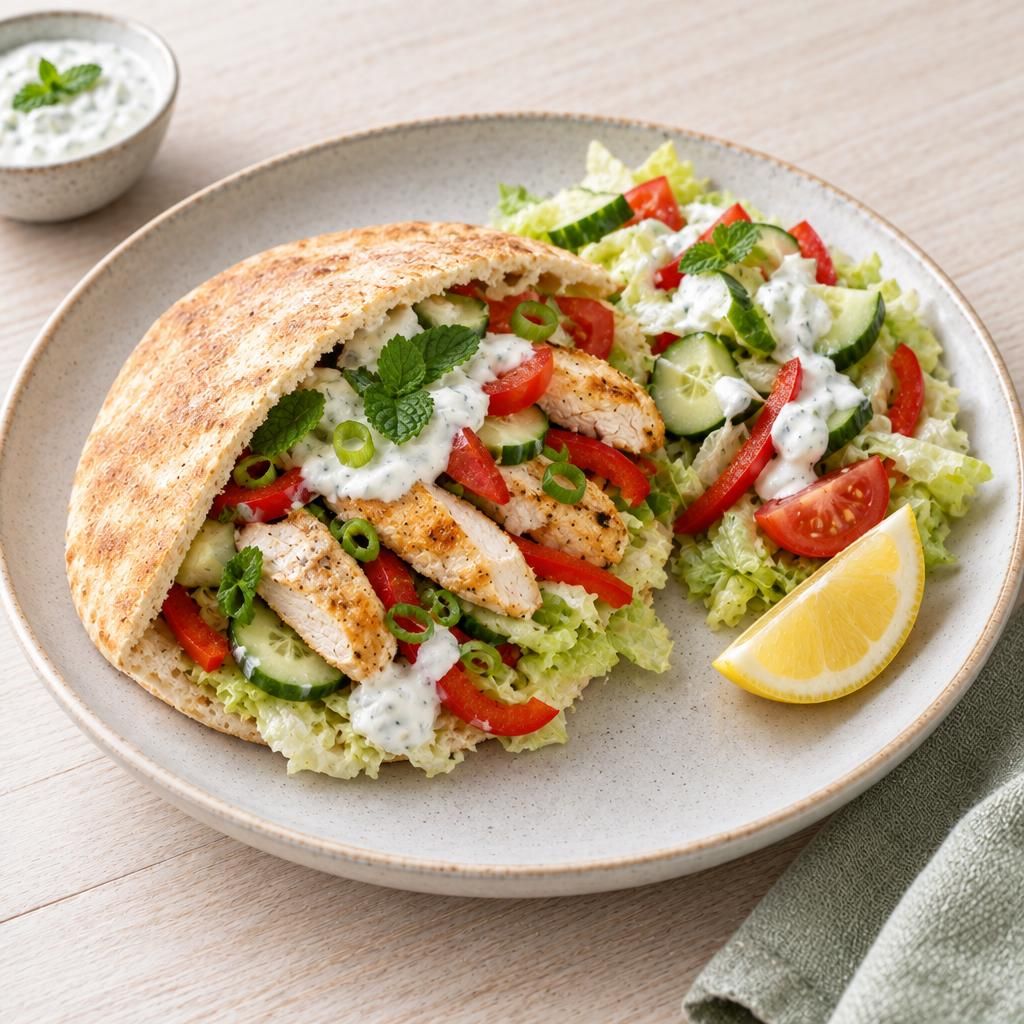 Pita mit Hähnchen