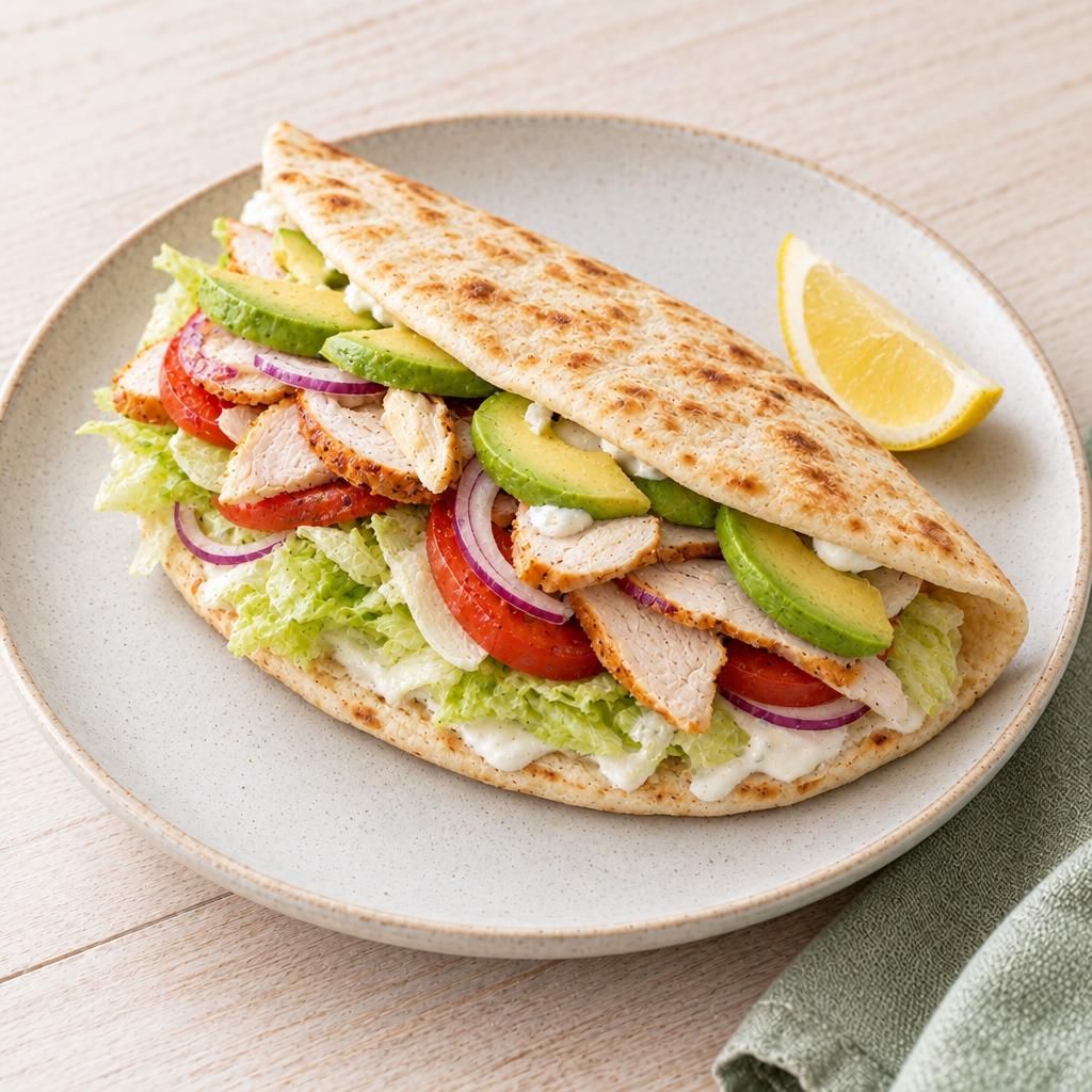 Fladenbrot mit Pute