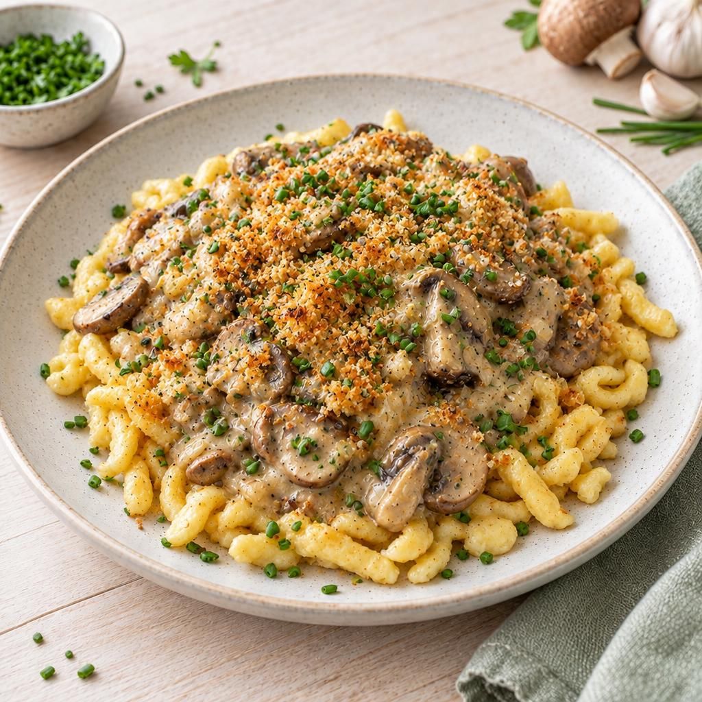 Spätzle mit Pilzsoße