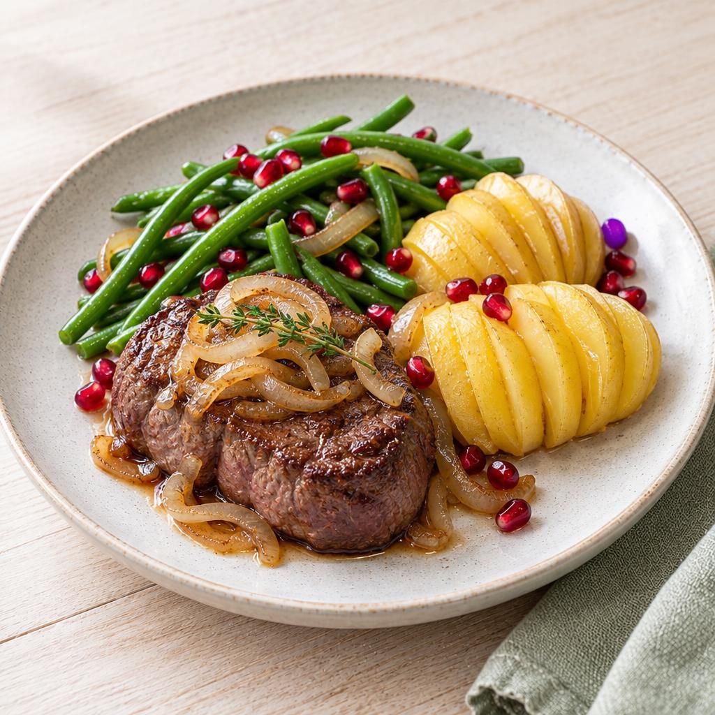 Rindersteak mit Fächerkartoffeln