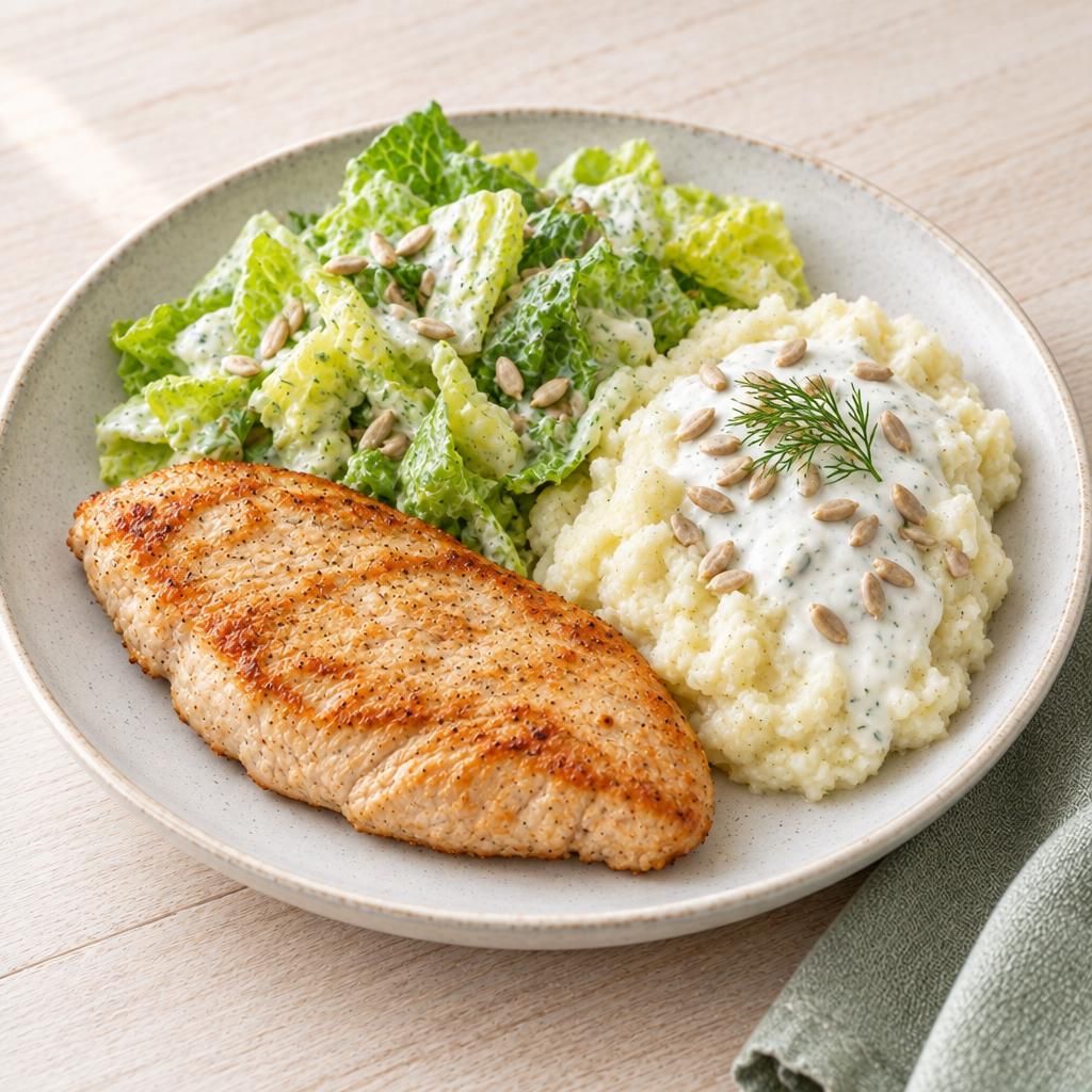 Putensteak mit Püree