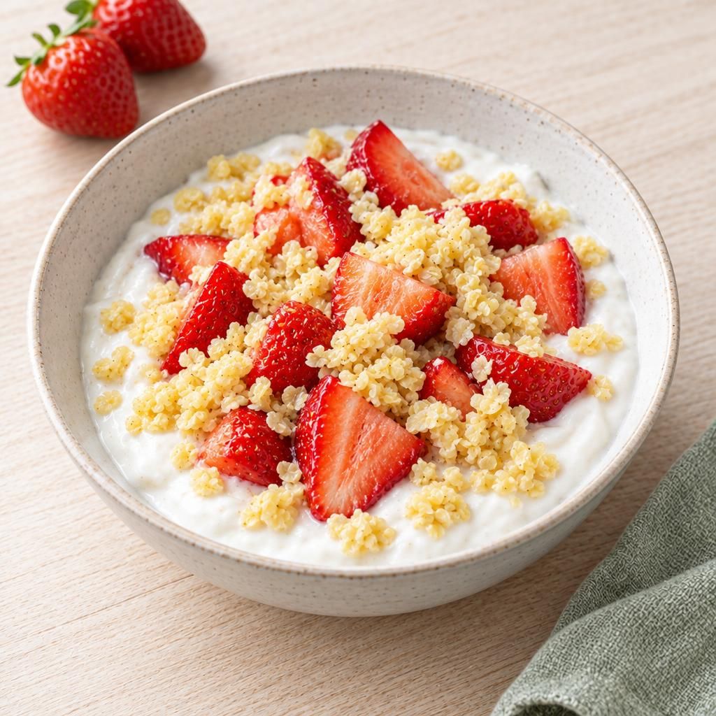 Erdbeer-Hirse-Joghurt (laktosefrei)