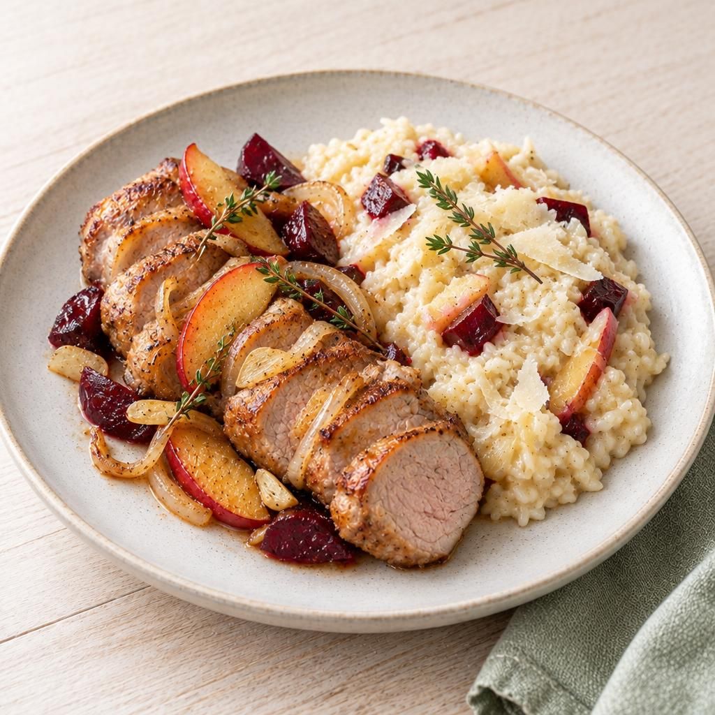 Schweinefilet mit Risotto
