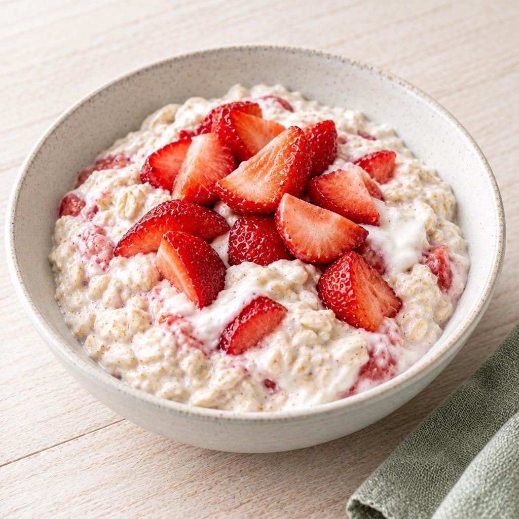 Erdbeer-Overnight-Oats mit Joghurt