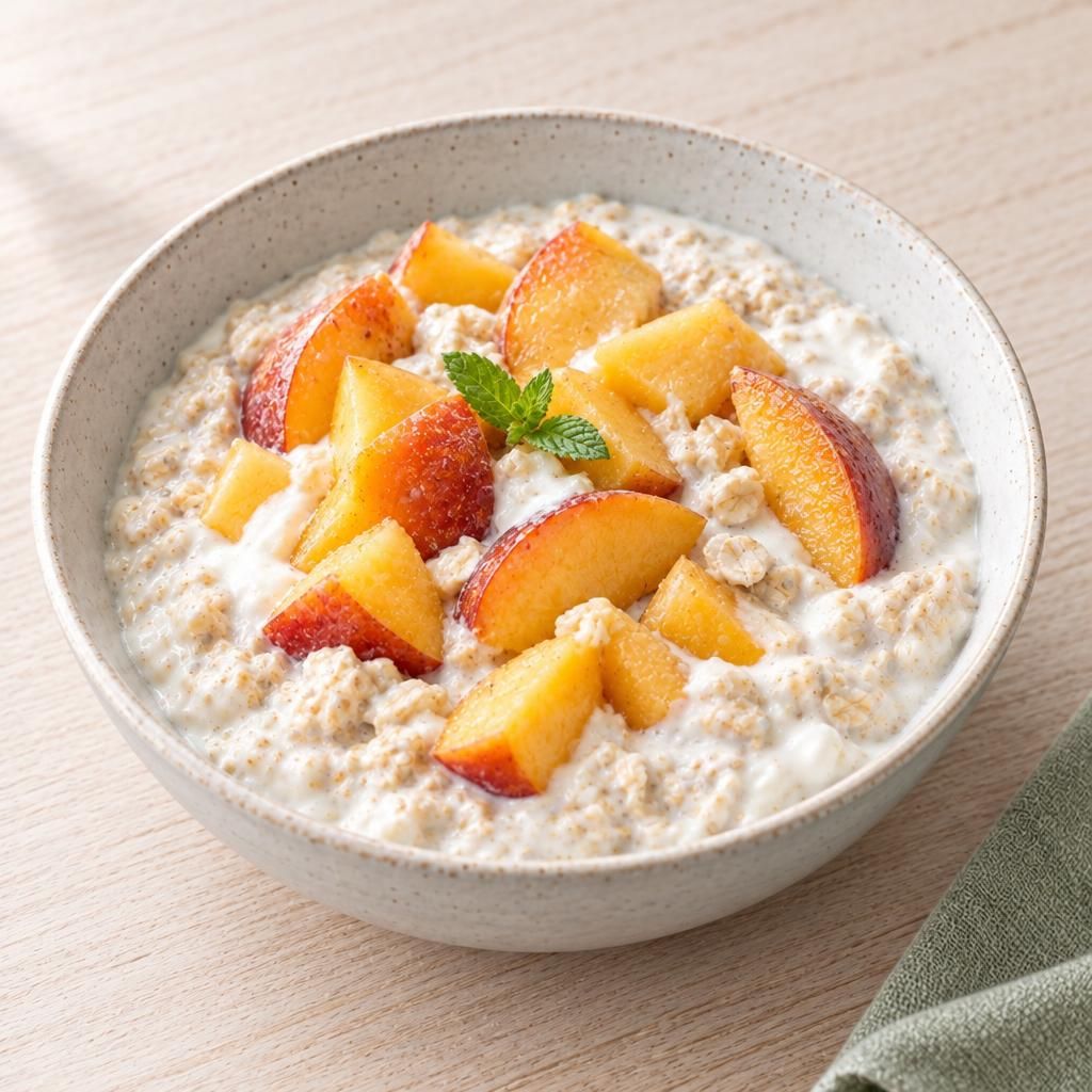 Pfirsich-Overnight-Oats (laktosefrei)