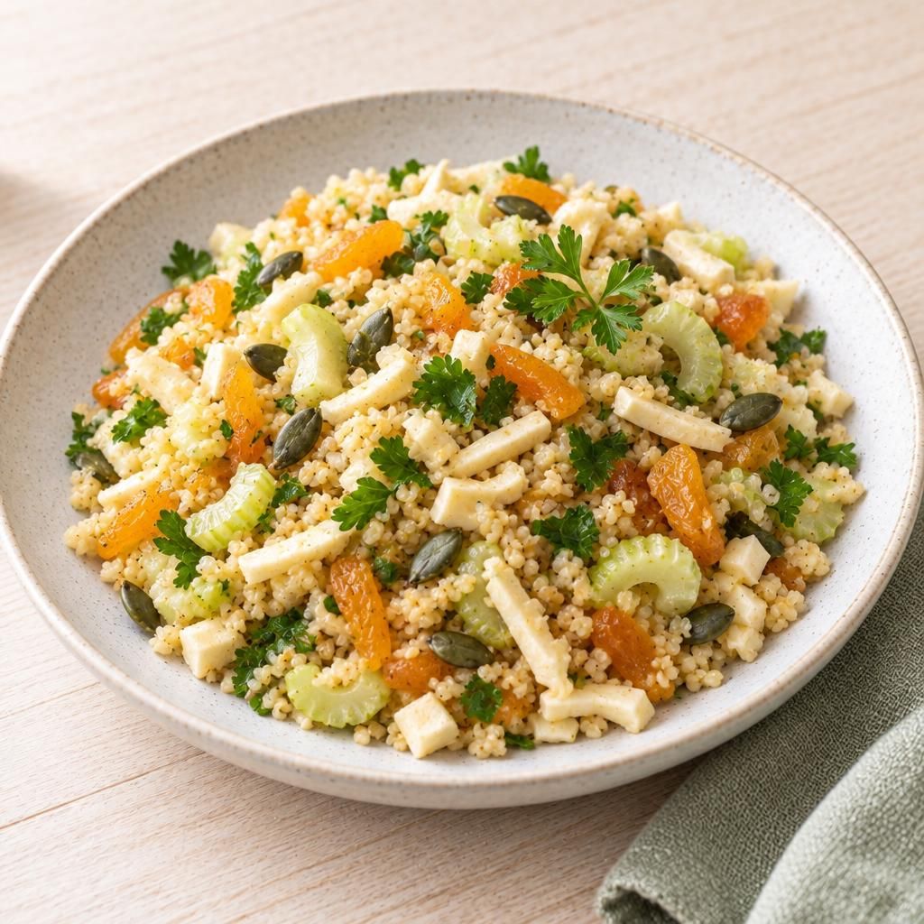 Bulgursalat mit Petersilienwurzel und Aprikose