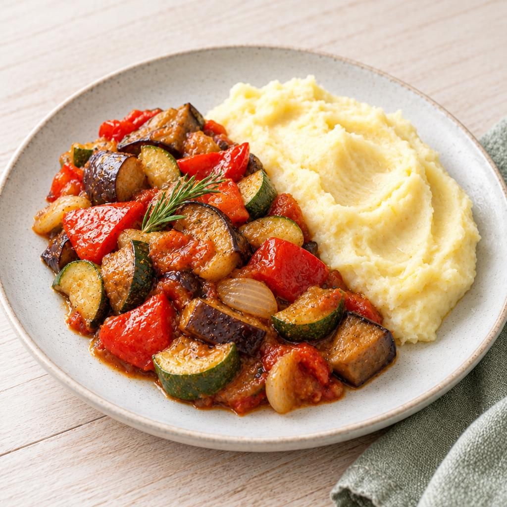 Ratatouillegemüse mit Püree