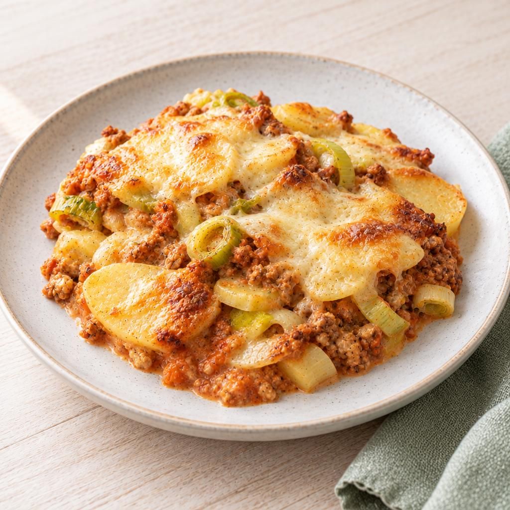 Kartoffel-Auflauf mit Veggie-Hack