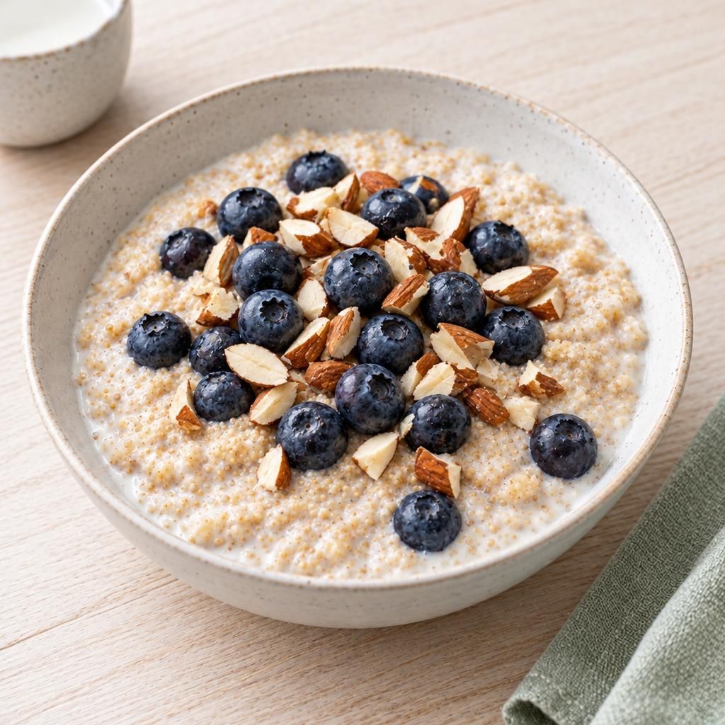 Porridge mit Amaranth und Beeren