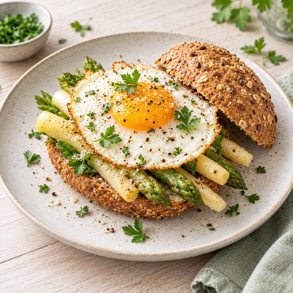 Spiegelei-Spargel-Brot