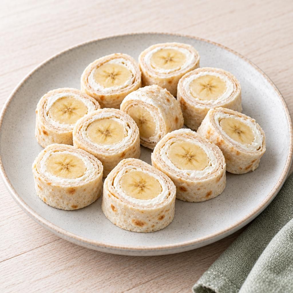 Bananen-Sushi mit Frischkäse