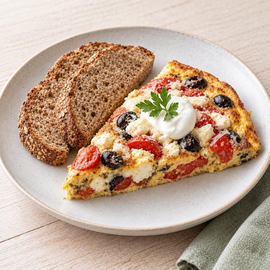 Frittata mit Vollkornbrot