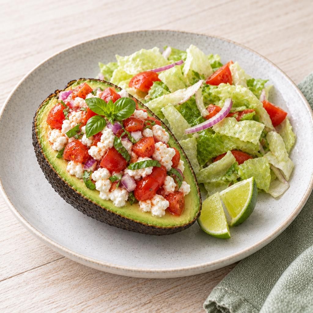 Gefüllte Avocado mit scharfer Salsa
