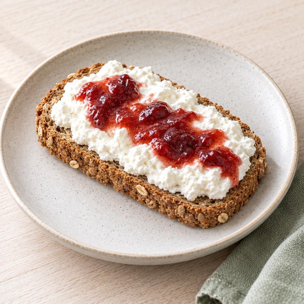 Quark-Marmeladen-Brot