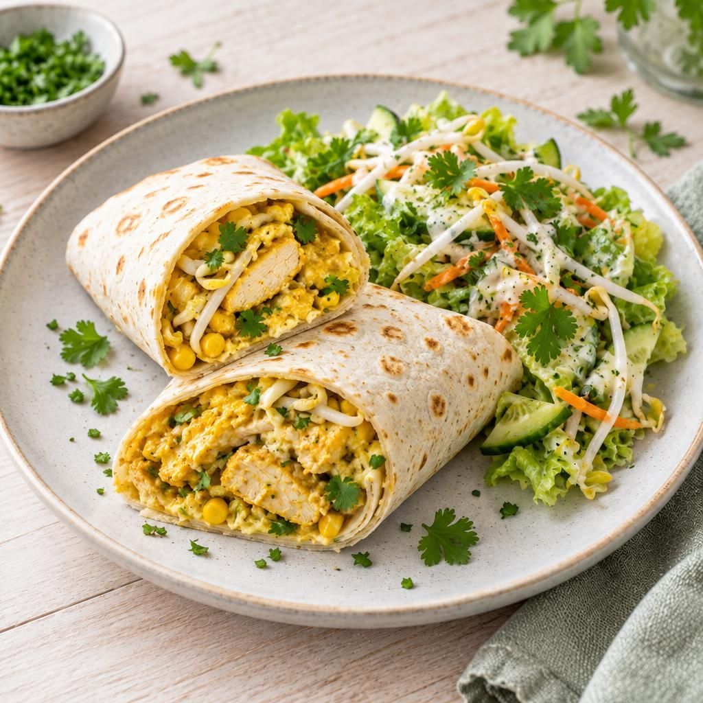 Wraps mit Curryhähnchen
