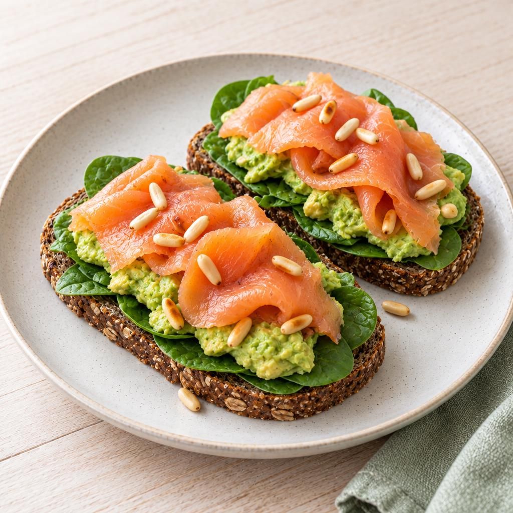 Belegte Brote mit Lachs und Avocado