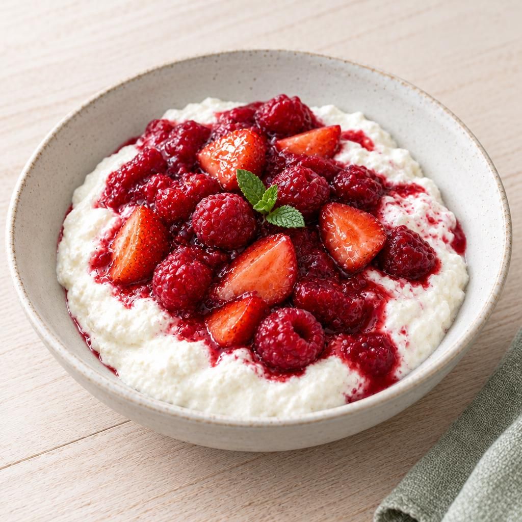 Chai-Quark mit Beerenkompott