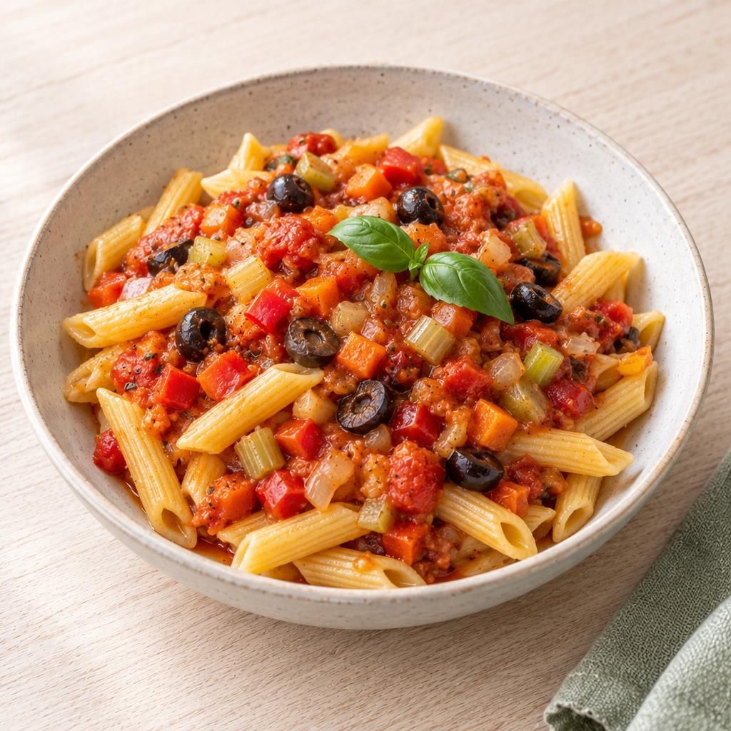 Nudeln mit Gemüsebolognese
