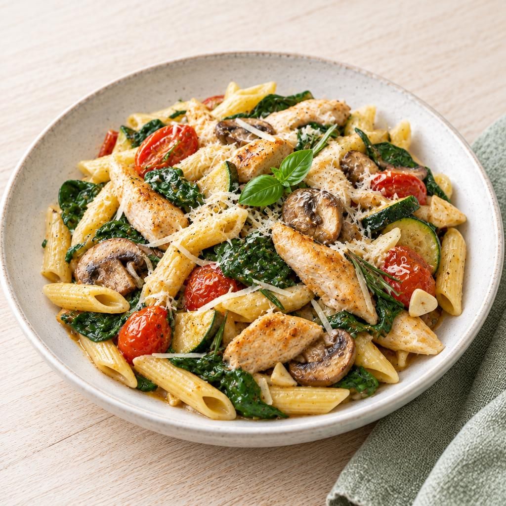 Pasta mit Hähnchen