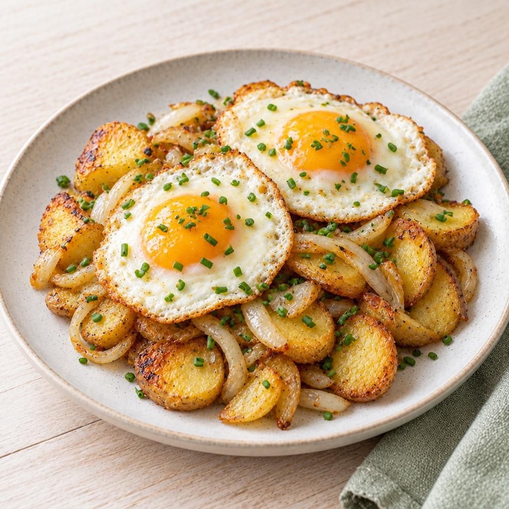 Bratkartoffeln mit Spiegelei