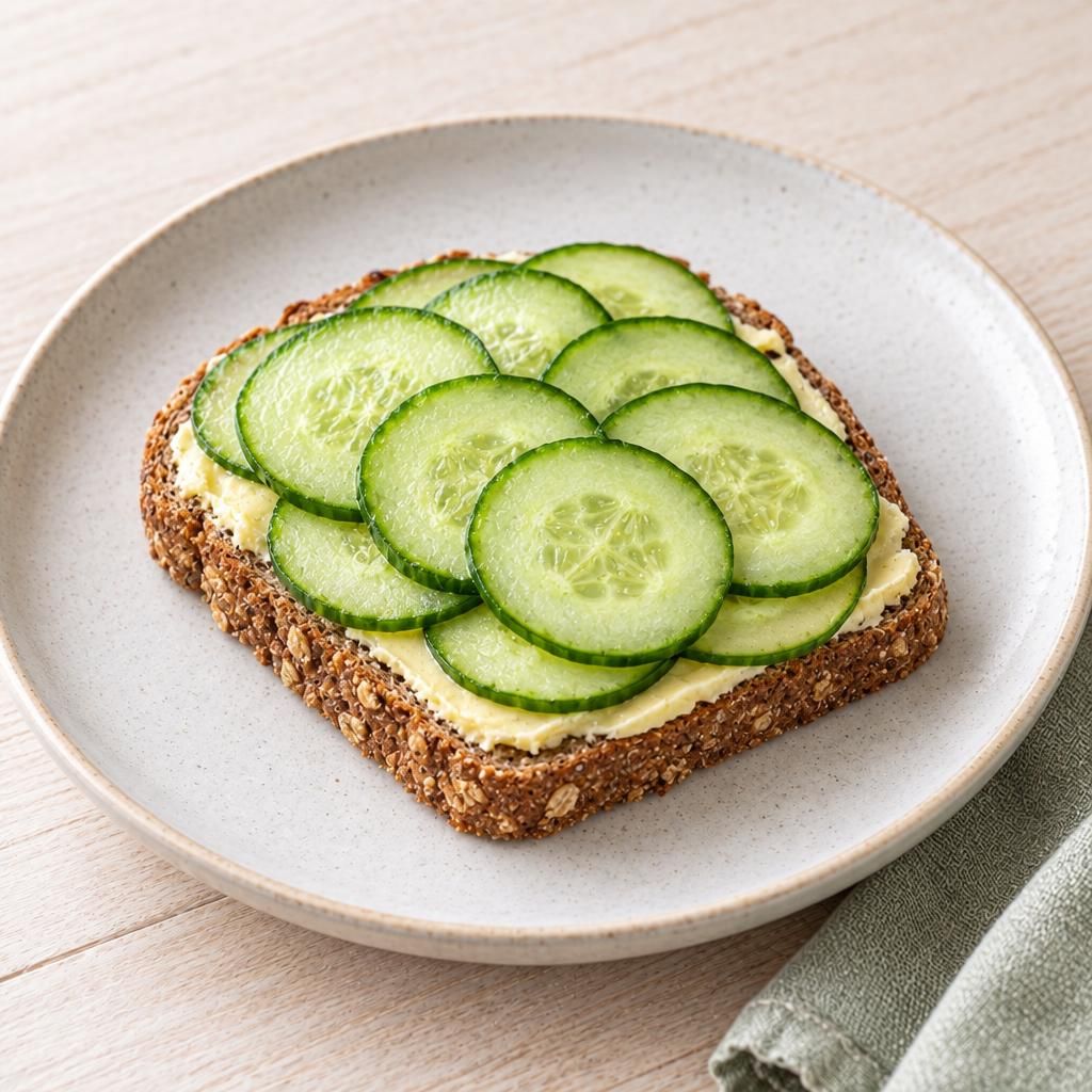 Butterbrot mit Gurke