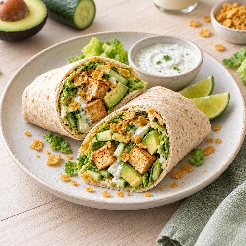 Wraps mit Avocado und Tofu