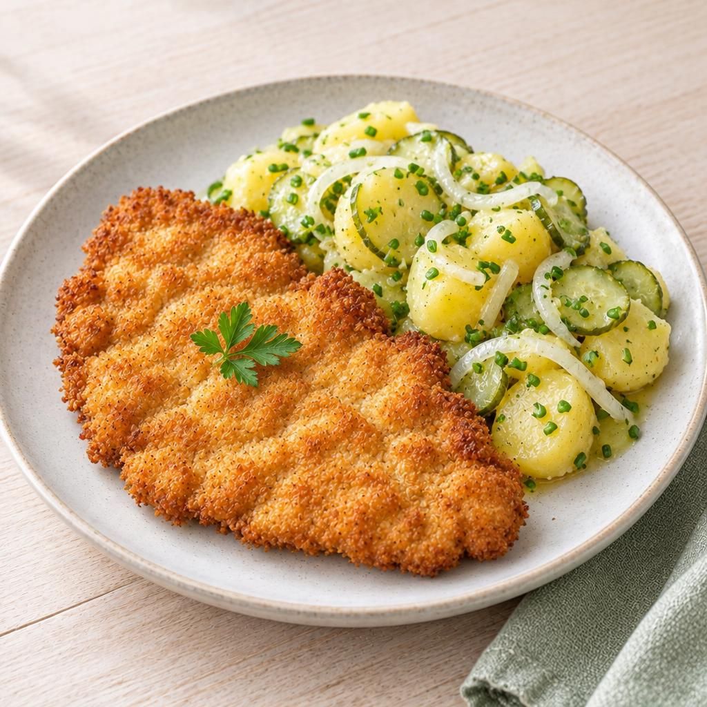 Schnitzel Wiener Art mit Kartoffelsalat