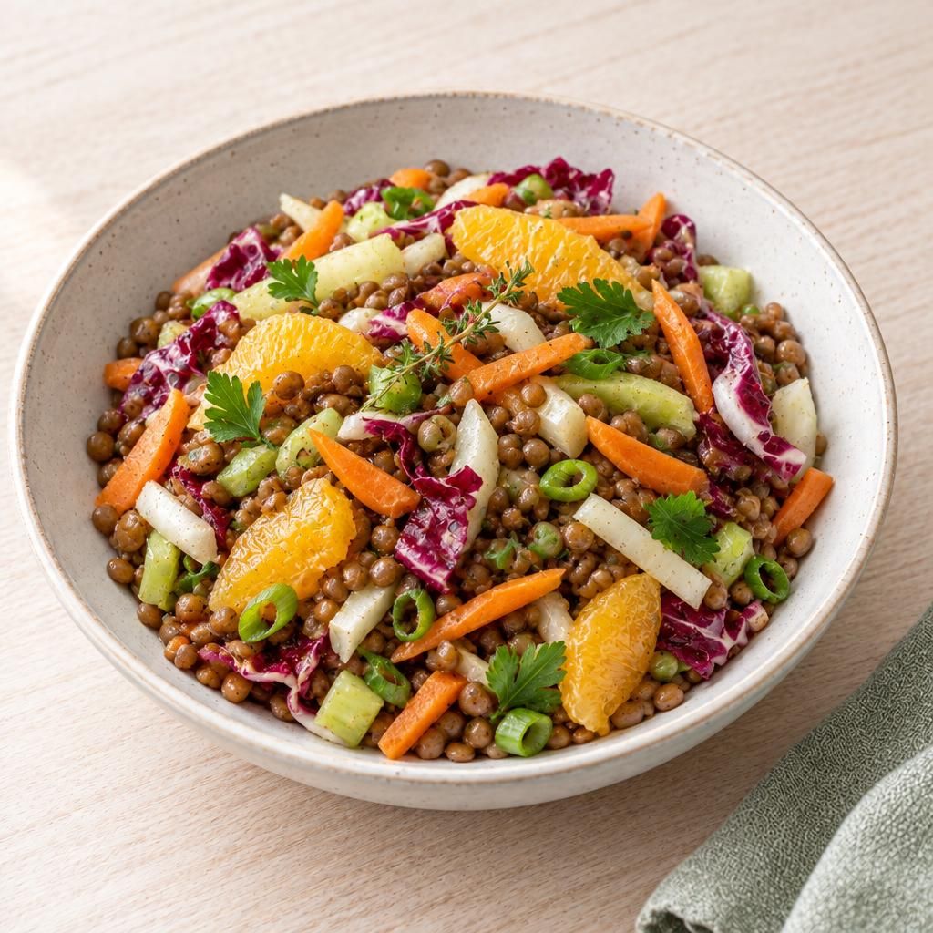 Bunter Linsensalat