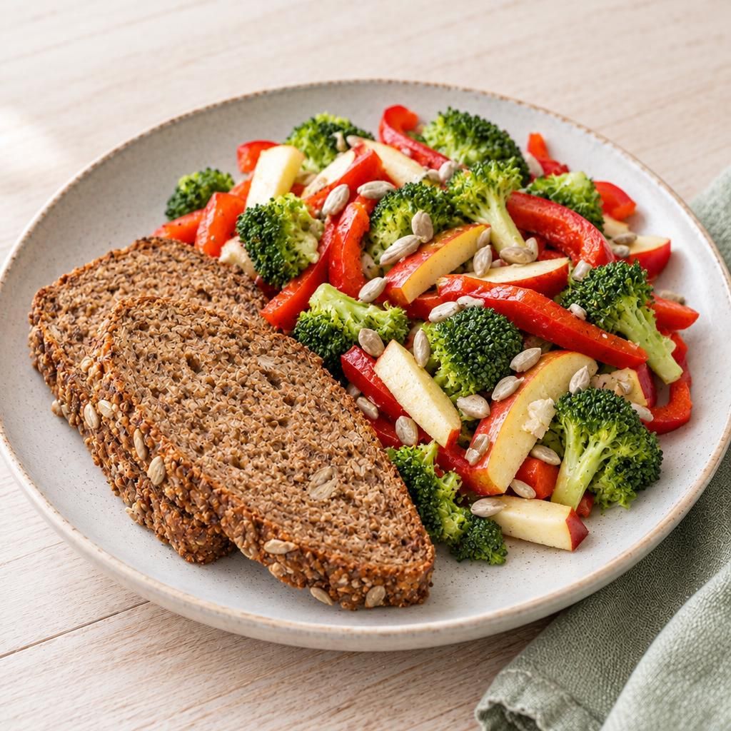 Rohkostsalat mit Vollkornbrot