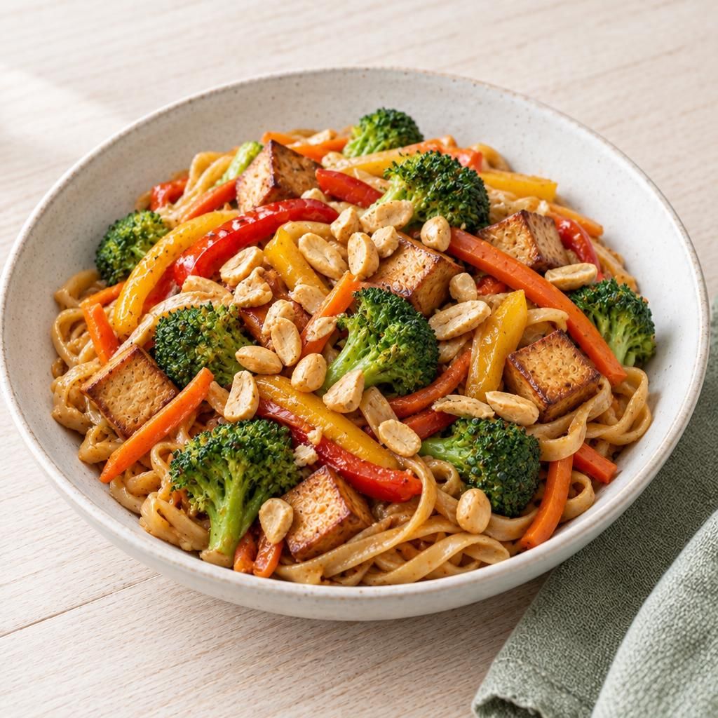 Bratnudeln mit Räuchertofu