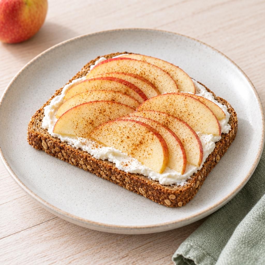 Apfel-Zimt-Frischkäse-Toast