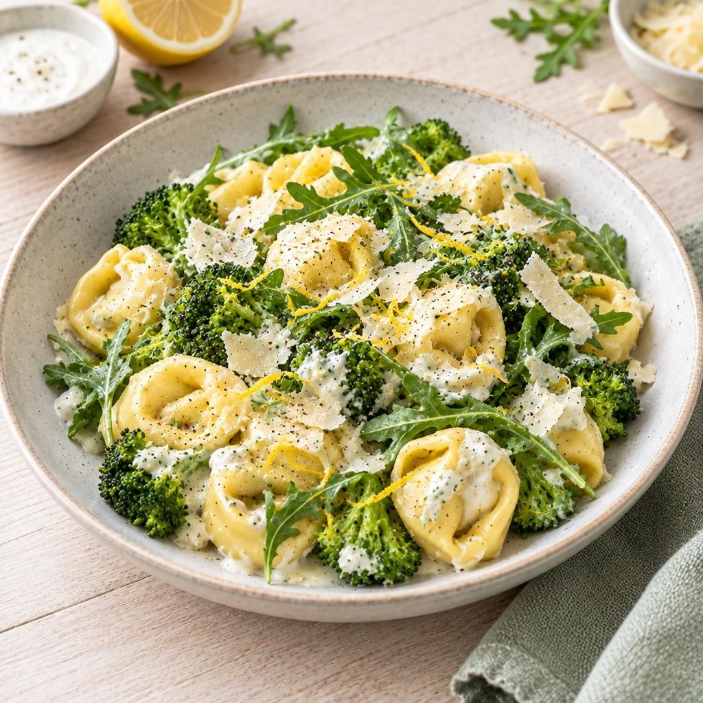 Tortelloni mit Brokkoli und Rucola