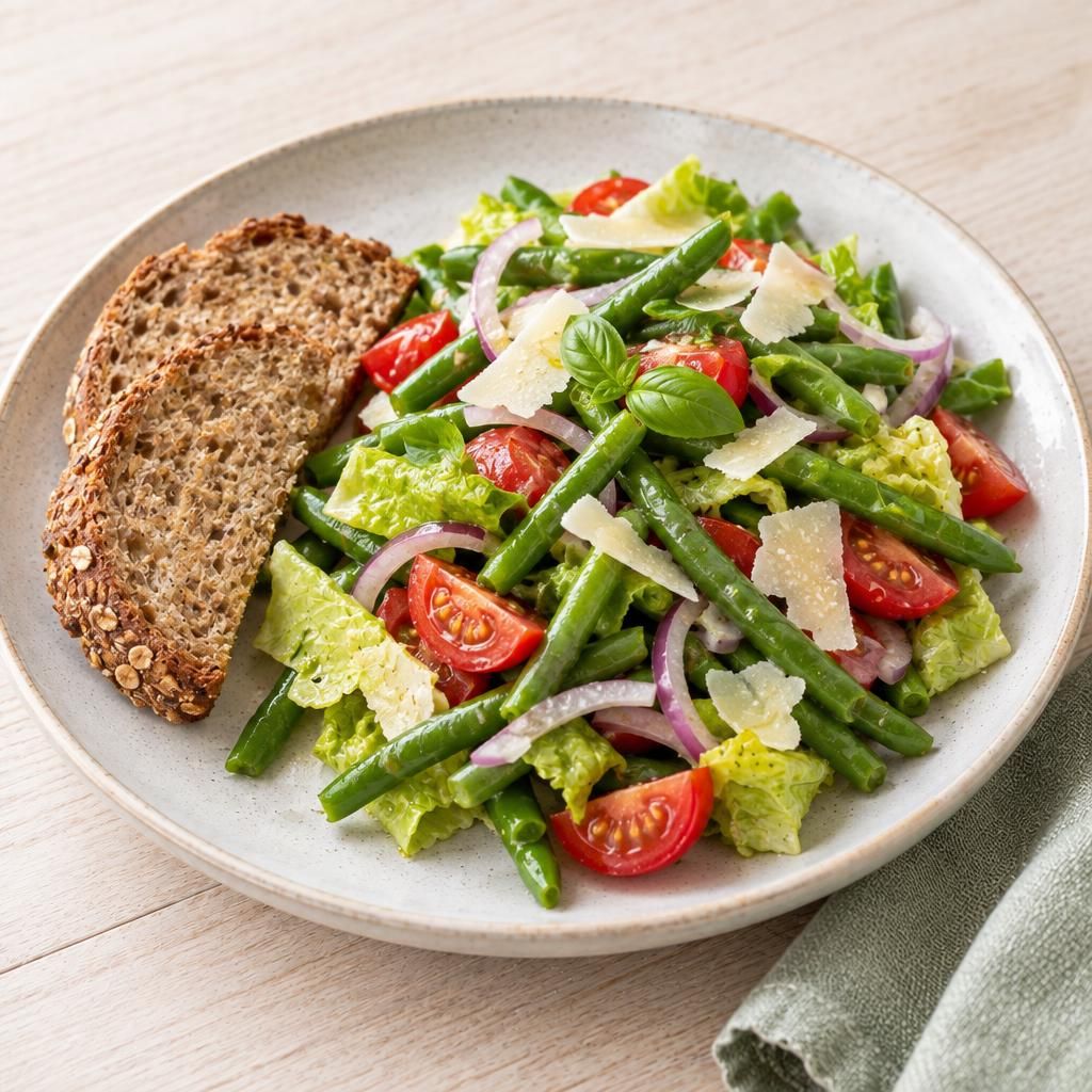 Bohnensalat Italienischer Art mit Vollkornbrot