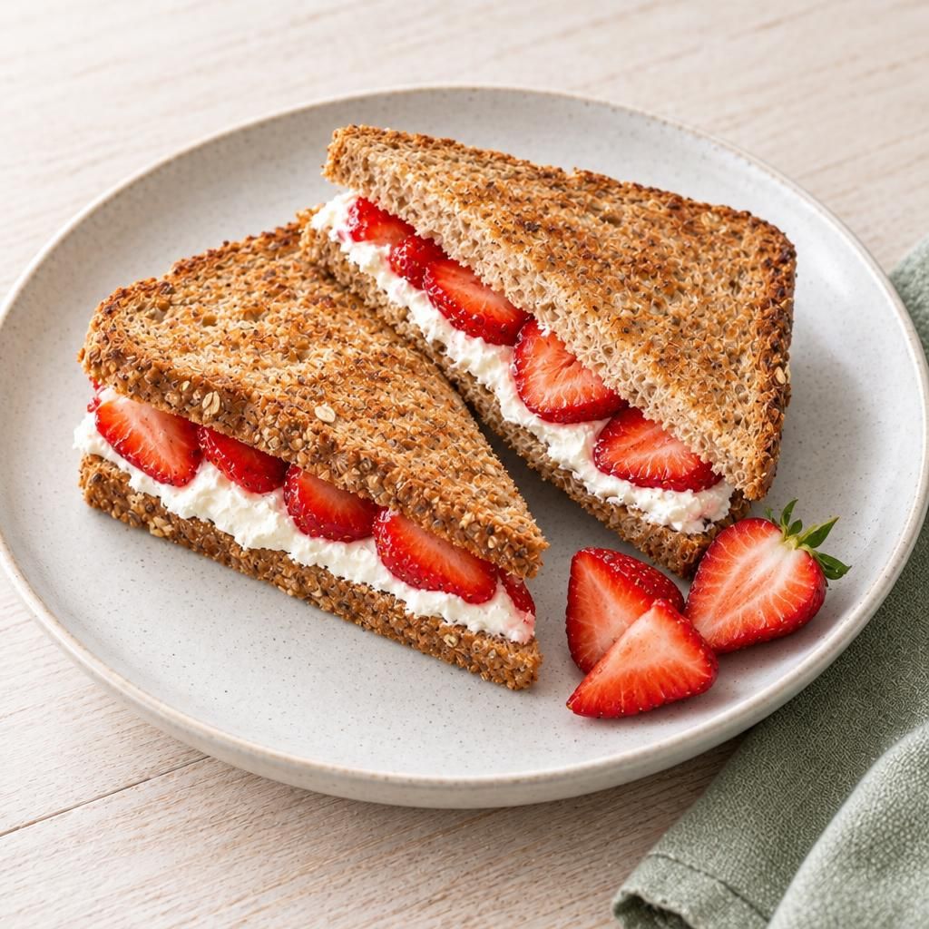 Erdbeer-Frischkäse-Toast